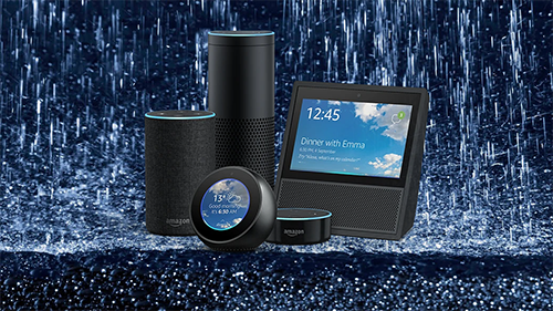 Rain Sounds plays on all Alexa devices.